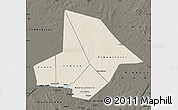 Shaded Relief Map of Bourem, darken