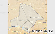 Shaded Relief Map of Bourem, satellite outside