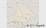 Shaded Relief Map of Bourem, semi-desaturated
