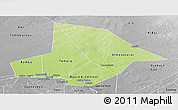 Physical Panoramic Map of Bourem, desaturated