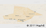 Satellite Panoramic Map of Bourem, lighten