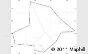 Blank Simple Map of Bourem, cropped outside, no labels