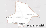 Classic Style Simple Map of Bourem, cropped outside