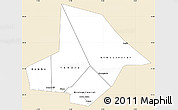 Classic Style Simple Map of Bourem, single color outside