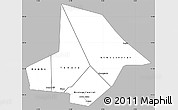 Gray Simple Map of Bourem, single color outside
