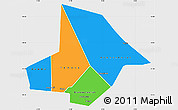Political Simple Map of Bourem, single color outside