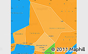 Political Shades Simple Map of Bourem, political outside