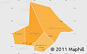 Political Shades Simple Map of Bourem, single color outside