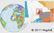 Political Location Map of Temera, highlighted country, highlighted grandparent region
