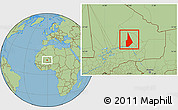Savanna Style Location Map of Temera