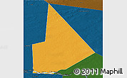 Political Panoramic Map of Temera, darken