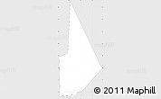 Silver Style Simple Map of Temera, single color outside