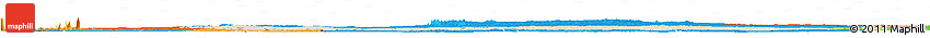 Shaded Relief Horizon Map of Gao, political shades outside