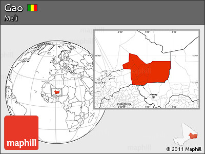 Blank Location Map of Gao