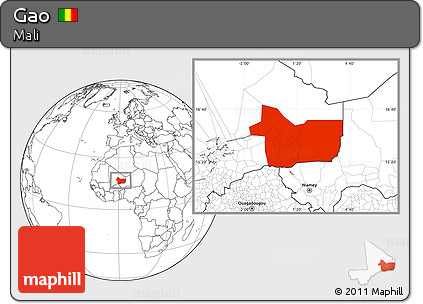 Blank Location Map of Gao