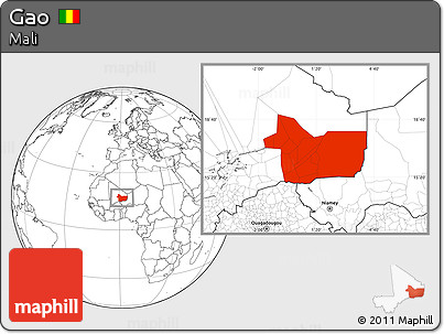 Blank Location Map of Gao