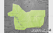 Physical Map of Gao, darken, desaturated