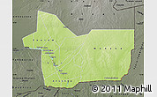 Physical Map of Gao, darken, semi-desaturated