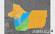 Political Map of Gao, darken, desaturated