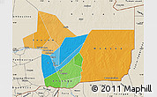 Political Map of Gao, shaded relief outside