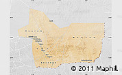 Satellite Map of Gao, lighten, desaturated
