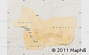 Satellite Map of Gao, lighten, semi-desaturated
