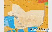 Satellite Map of Gao, political outside