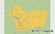 Savanna Style Map of Gao, single color outside