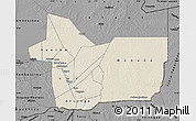 Shaded Relief Map of Gao, darken, desaturated