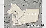 Shaded Relief Map of Gao, darken, semi-desaturated