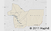 Shaded Relief Map of Gao, lighten, desaturated