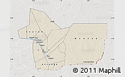 Shaded Relief Map of Gao, lighten, semi-desaturated