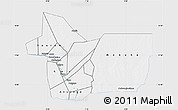 Silver Style Map of Gao, single color outside