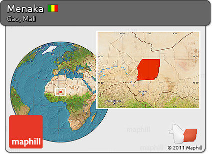 Satellite Location Map of Menaka