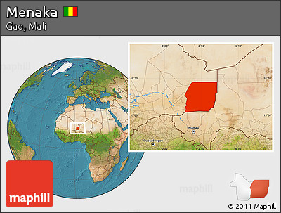 Satellite Location Map of Menaka