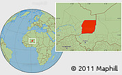 Savanna Style Location Map of Menaka