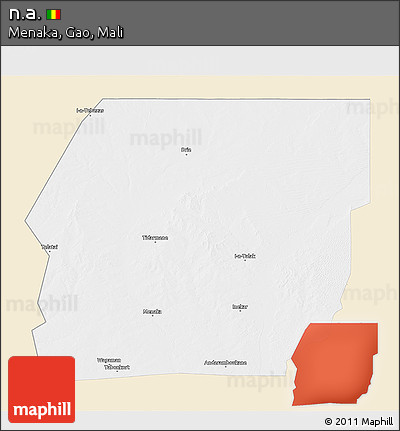 Classic Style 3D Map of N.a., single color outside