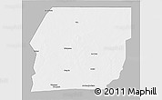 Gray 3D Map of n.a., single color outside