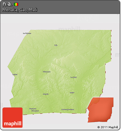 Physical 3D Map of N.a., cropped outside