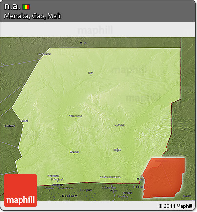 Physical 3D Map of N.a., darken