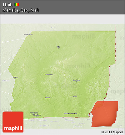 Physical 3D Map of N.a., lighten