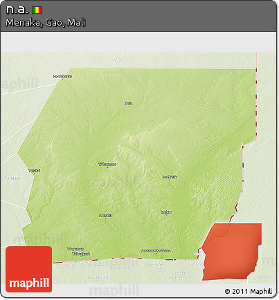 Physical 3D Map of N.a., lighten
