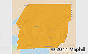 Political 3D Map of n.a., lighten