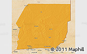 Political 3D Map of n.a., satellite outside