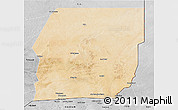 Satellite 3D Map of n.a., desaturated