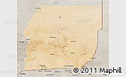 Satellite 3D Map of n.a., semi-desaturated