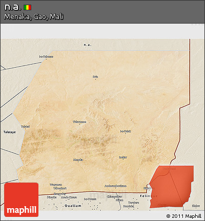 Satellite 3D Map of N.a., shaded relief outside