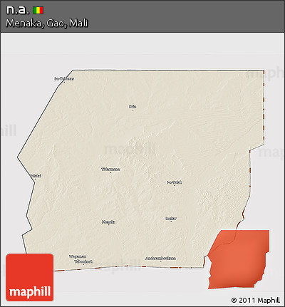 Shaded Relief 3D Map of N.a., cropped outside
