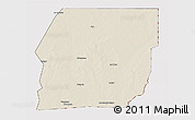 Shaded Relief 3D Map of n.a., cropped outside