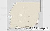 Shaded Relief 3D Map of n.a., desaturated